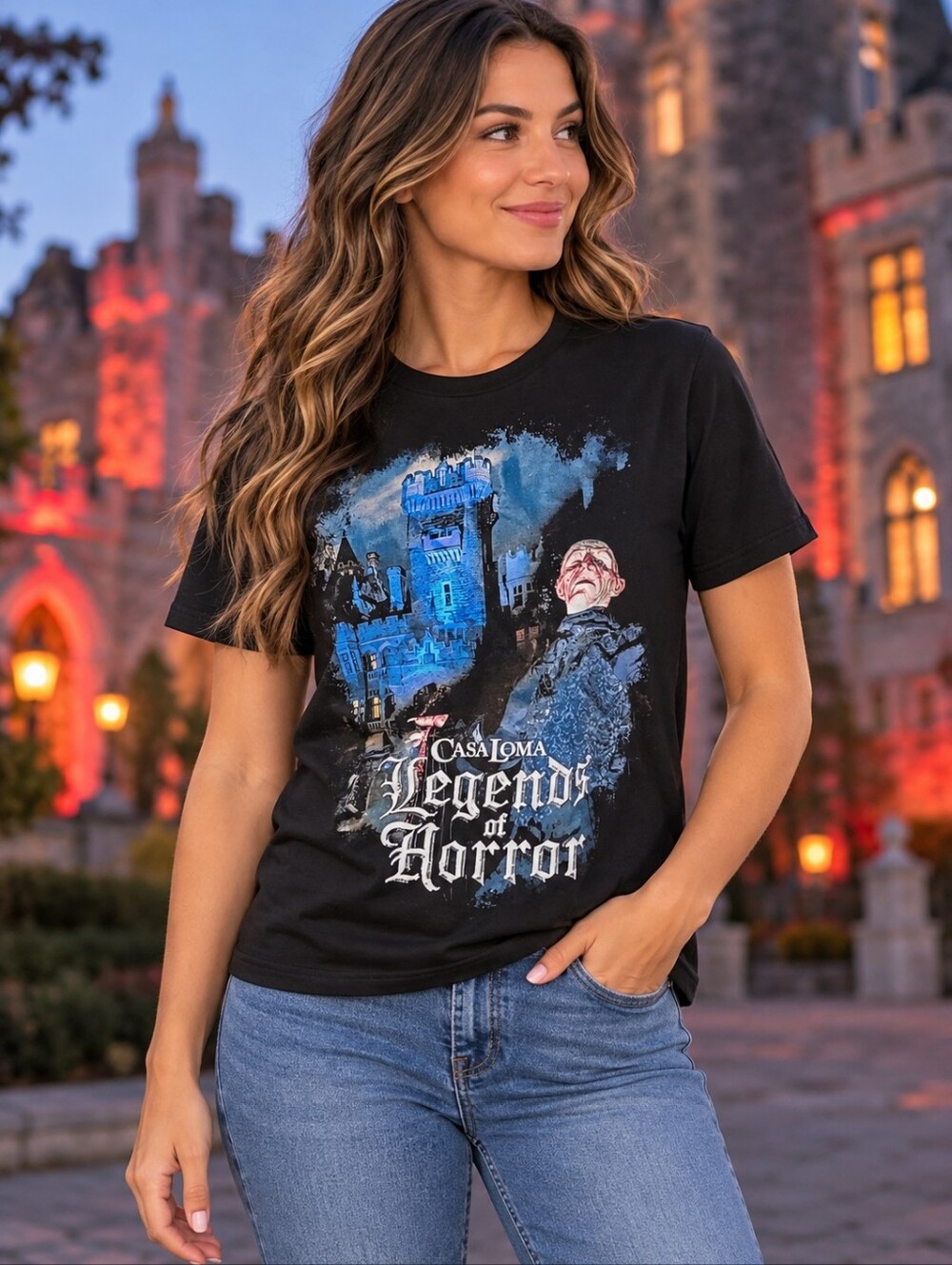 Casa Loma Legends of Horror Toronto Graphic T-Shirt Black